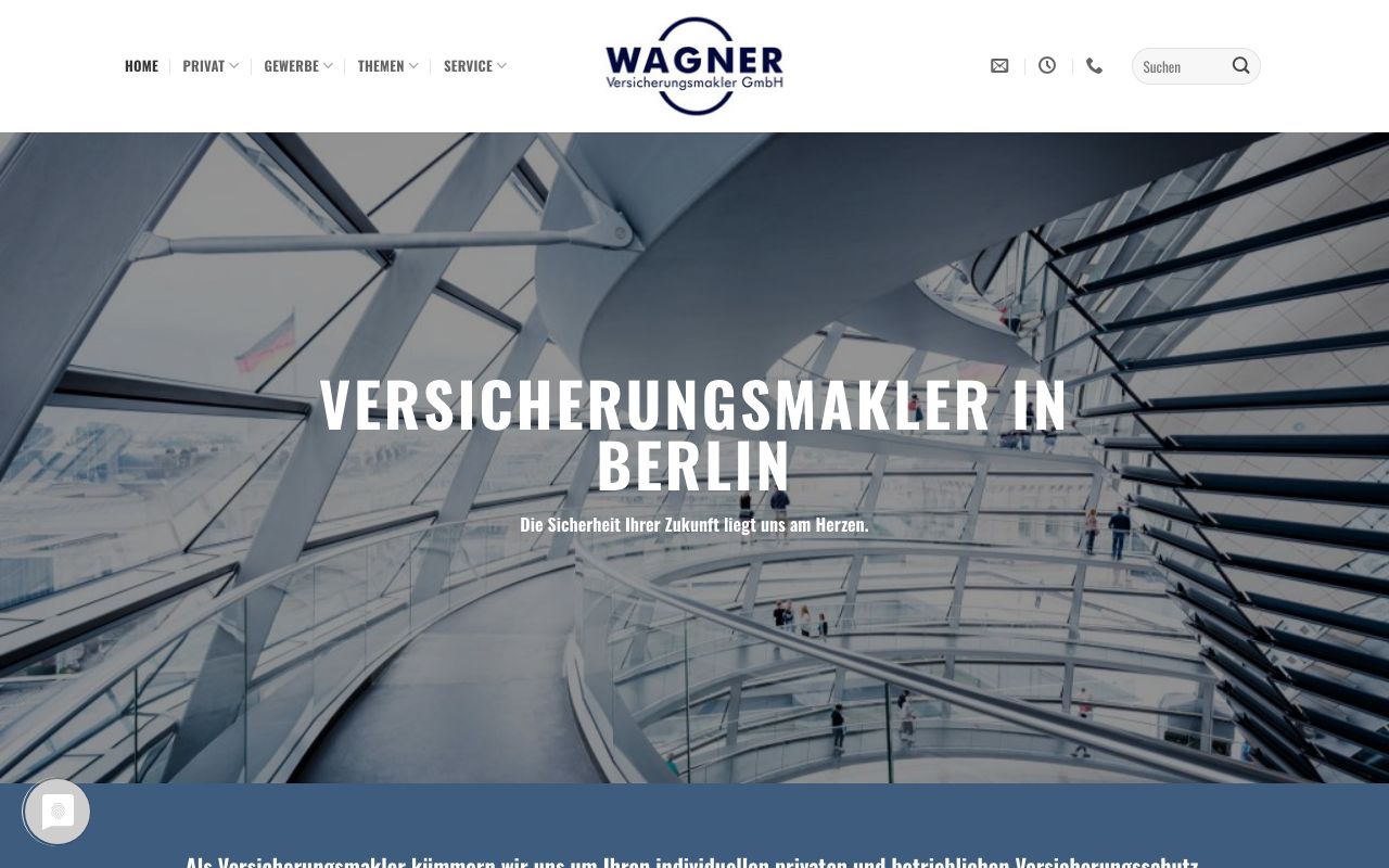 Сайт Wagner Versicherungsmakler — Страховой маклер